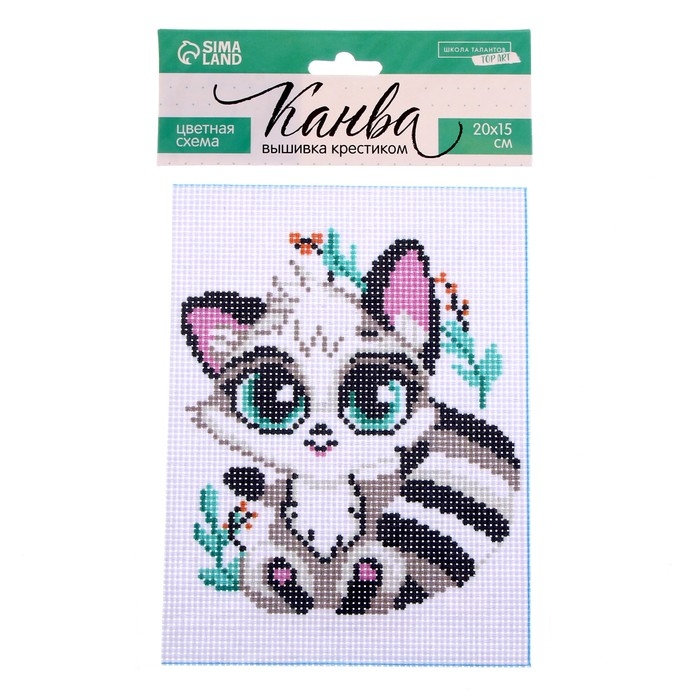 Канва для вышивки крестиком &laquo;Енотик озорник&raquo;, 20 х 15 см