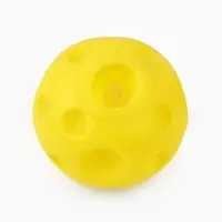 Игрушка пищащая "Мячик планета" для собак, 6,5 см, желтая