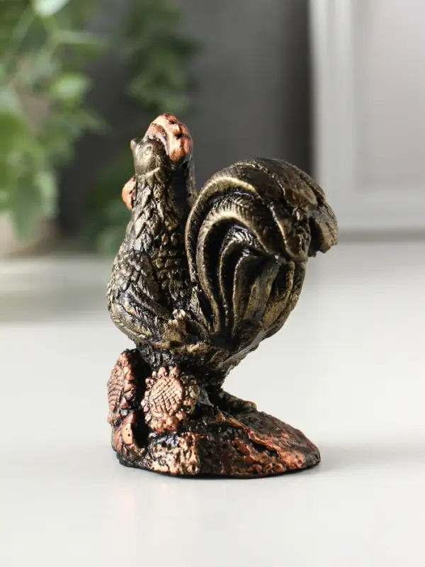 Фигура "Золотой петух" 9,7х8х5 см