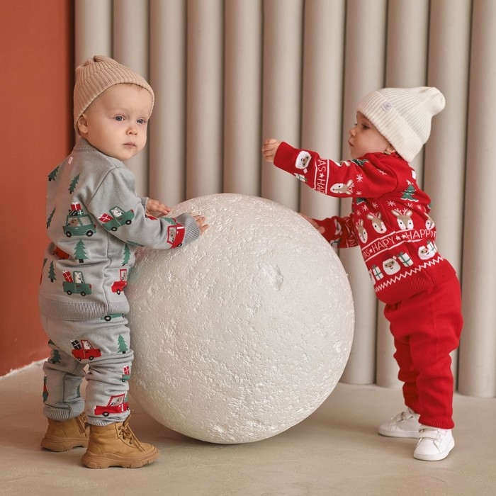 Комплект вязаный Крошка Я "Xmas" рост 86-92 см