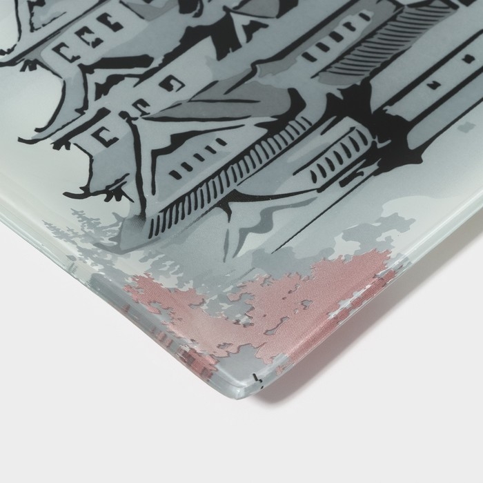 Набор для суши из стекла Доляна &laquo;Пагода&raquo;, 3 предмета: соусники 8&times;2 см, 8&times;6 см, подставка 25&times;15&times;2 см