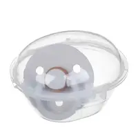 Соска - пустышка классическая, латекс, цв.серый, в контейнере, от 0 мес., M&B