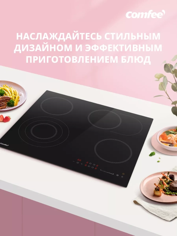 Электрическая варочная панель CEH621 4 конфорки, расширение