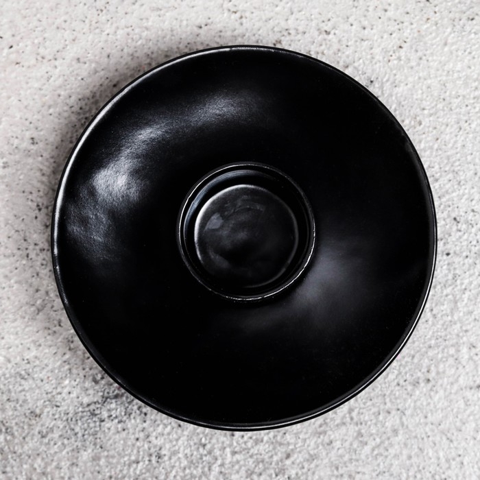 Подсвечник Подсвечник "Лотос 2Н" металл на 1 свечу, 7,5х2,5 см, черный