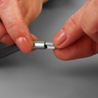 Наконечник для шнура цилиндр, d = 6 &times; 15 мм, 4 шт, цвет серебряный