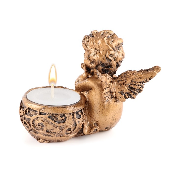 Подсвечник "Ангелок", d-2.5 см, на одну свечу, 7 х 11 х 9 см