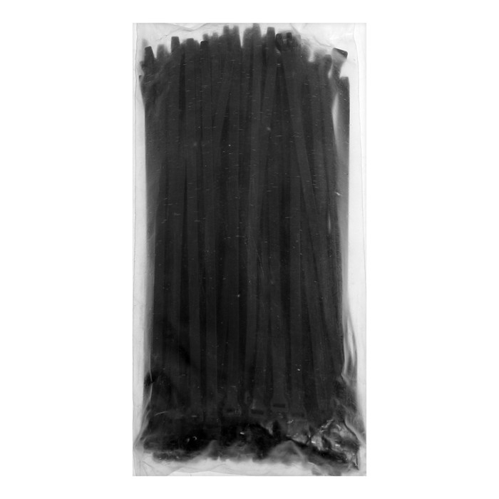 Хомут-стяжка, с металлическим замком, цвет черный, 4.7х200 мм, 100 шт Хомут-стяжка, с металлическим замком, цвет черный, 4.7х200 мм, 100 шт