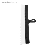 Шпатель зубчатый ЛОМ, 600 мм, зуб 10 мм, нержавеющая сталь