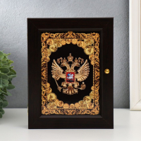 Ключница "Герб" венге 17х22 см