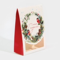 Коробка подарочная новогодняя складная &laquo;Снегири&raquo;, 15 х 7 х 22 см, Новый год