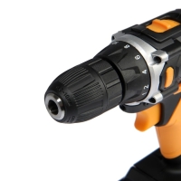 Дрель-шуруповерт DEKO DKCD20FU-Li, 20 В, 2х2 Ач, Li-lon, 42 Нм, 350/1350 об/мин + 63 пр.