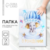 Папка для свидетельства о рождении &laquo;Маленькое счастье&raquo;, 23,5 х 31,5 см.