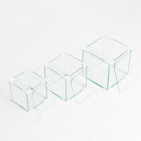 Комплект аквариумов Куб "Матрёшка", 16 л, 27 л, 43 л, белые уголоки