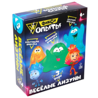 Набор для опытов Фиксики &laquo;Цветные лизуны&raquo;, неоновый, блестящий, зелёный