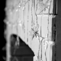 Гирлянда &laquo;Бахрома&raquo; 1.8 &times; 0.5 м с насадками &laquo;Звёзды&raquo;, IP20, прозрачная нить, 48 LED, свечение мульти (RG/RB), мигание, 220 В