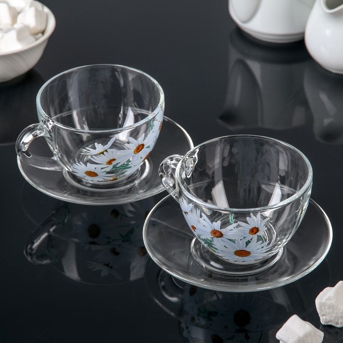 Набор чайный &laquo;Ромашковое поле&raquo;, 200 мл, в чемоданчике