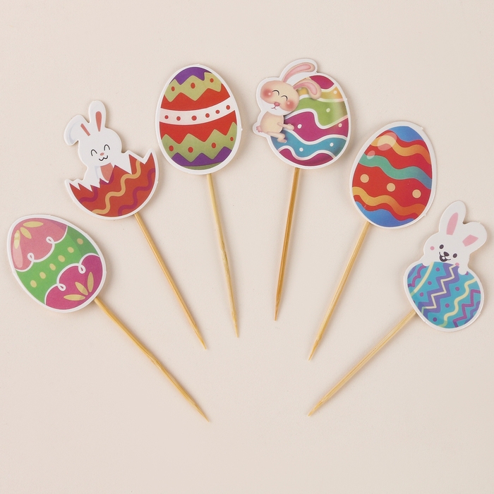 Шпажки &laquo;Пасхальные традиции&raquo;, набор 6 шт.