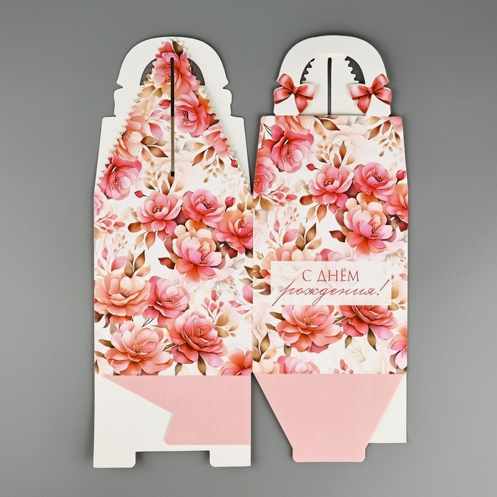 Коробка сборная &laquo;Цветочное послание&raquo; 14 х 16 х 14 см