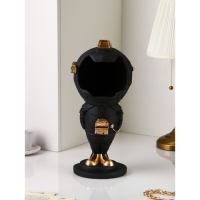 Подставка для мелочей &laquo;Астронавт&raquo;, полистоун, 44 см, цвет чёрный матовый