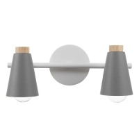 Спот "Конус" 2х40Вт Е27 серый 30х12х16 см Спот "Конус" 2х40Вт Е27 серый 30х12х16 см