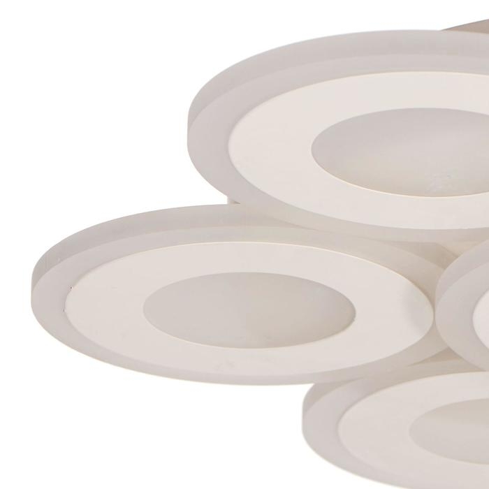 Люстра с ПДУ 671137/6 LED 204Вт диммер 3 режима 3000-6000К белый 50х50х6,5 см BayerLux