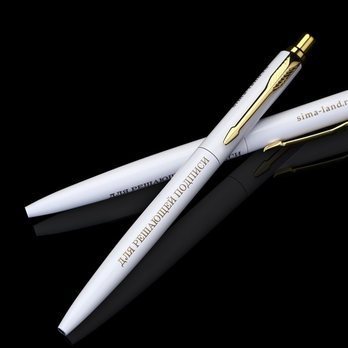 Ручка металл автоматическая &laquo;Для решающей подписи&raquo;, синяя паста 1.0 мм