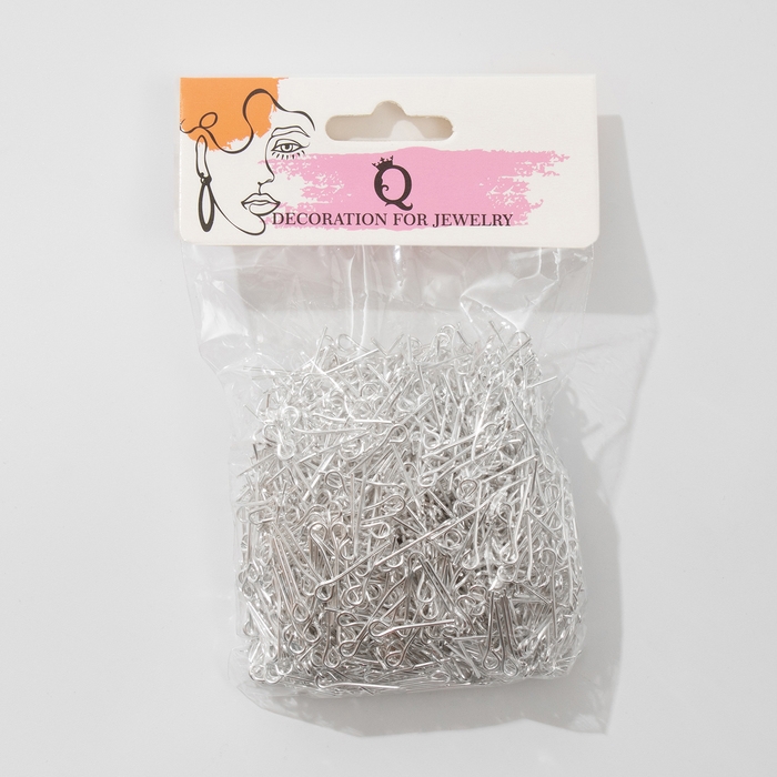 Штифт с петлёй СМ-1075, 1,4 см, (набор 100 гр, ±1000 шт), цвет серебро Штифт с петлёй СМ-1075, 1,4 см, (набор 100 гр, ±1000 шт), цвет серебро