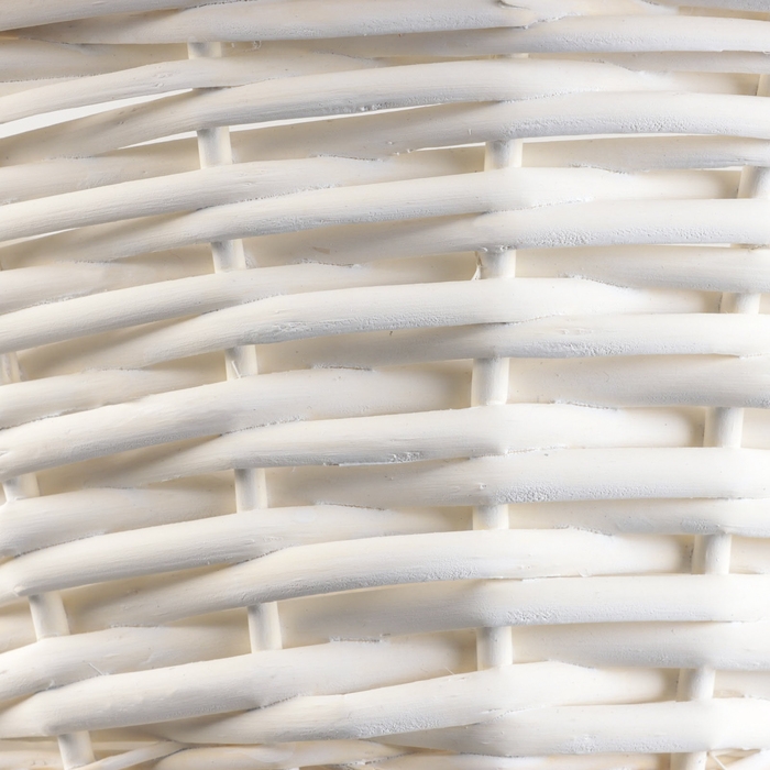 Корзина плетеная, 34х34х16х44 см, белый, ива Корзина плетеная, 34х34х16х44 см, белый, ива