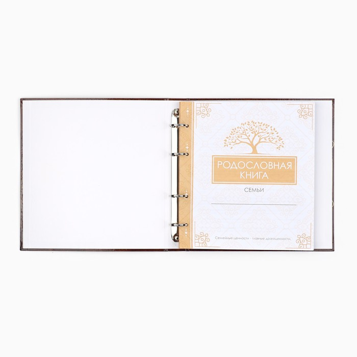 Родословная книга &laquo;Семейная летопись&raquo;, с деревянным элементом, 84 страницы, 24,5 х 23 х 4 см.