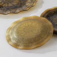 Набор столовый &laquo;Вернисаж&raquo;, 7 предметов (30 см - 1 шт, 18 см - 6 шт), сине-золотой