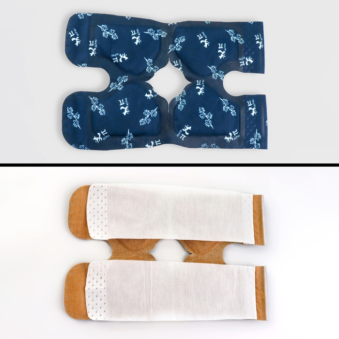 Бандаж самонагревающийся для коленного сустава, 14 &times; 18 &times; 0,5 см, цвет синий