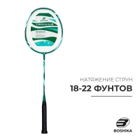 Ракетка для бадминтона BOSHIKA TRAINING, алюминий, стеклопластик, в чехле