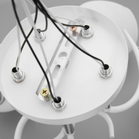 Люстра "Ава" 5хЕ27 40Вт бело-хромовый 58х58х27 см BayerLux Люстра "Ава" 5хЕ27 40Вт бело-хромовый 58х58х27 см BayerLux