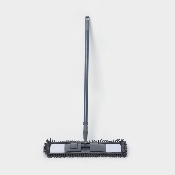 Швабра для мытья пола плоская Доляна, насадка микрофибра букли 42&times;12 см, телескопическая ручка 70(120) см