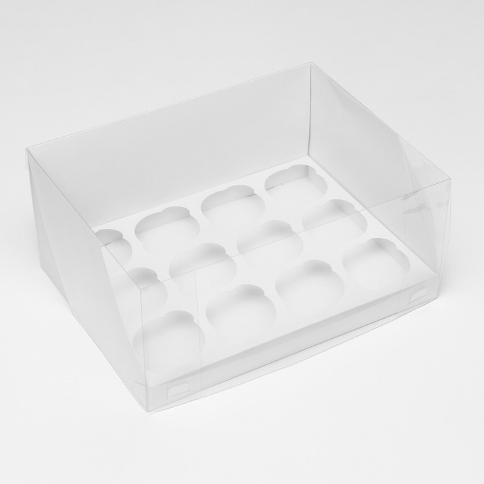 Коробка для 12 капкейков белая, 31 x 24 x 14 см