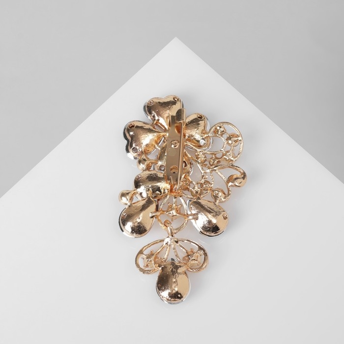 Брошь &laquo;Цветочная лоза&raquo;, цвет золото