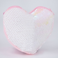 Сумка детская для девочки, с пайетками, сердце, 17 х 15 х 1 см, цвет розовый