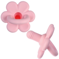 Соска - пустышка цельносиликоновая классическая &laquo;Цветочек&raquo;, от 0 мес., цвет розовый