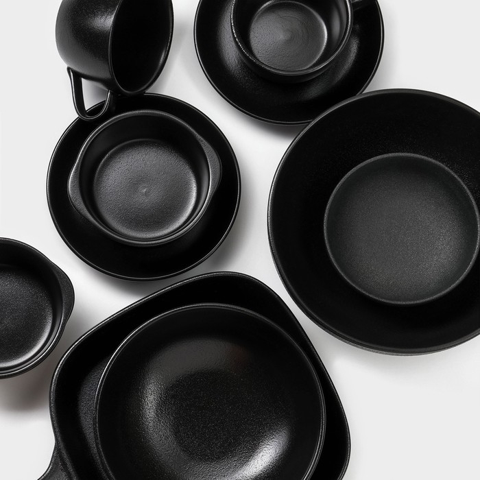 Набор керамических блюд для подачи Magistro Carbon, 200 мл, 11,5&times;10,3 см, 2 шт