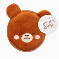 Мочалка детская &laquo;Мишка&raquo; 11х10 см, Крошка Я