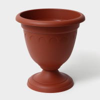 Кашпо уличное на ножке высокий &laquo;Колывань&raquo;, 8,1 л, цвет терракотовый