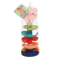 Развивающая пирамидка &laquo;Попади в корзину&raquo;, 6 элементов, цвет МИКС