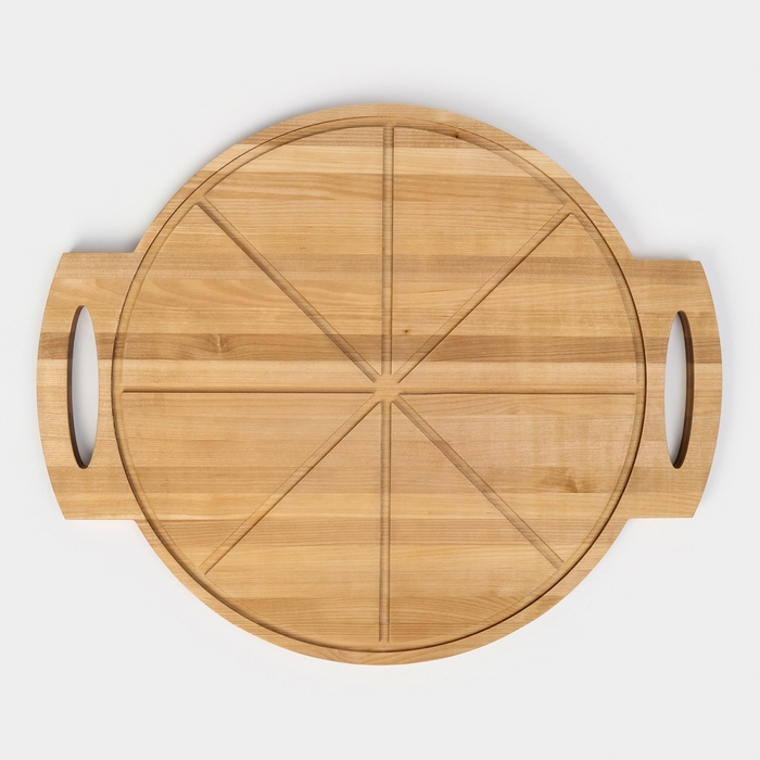 Доска для пиццы с ручками Adelica &laquo;Итальяно&raquo;, 55&times;45&times;2 см, берёза, пропитано маслом