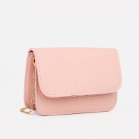 Сумка детская для девочки на магните, длинная цепь, цвет розовый