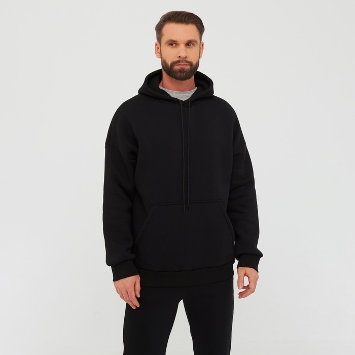 Толстовка мужская НАЧЁС, цвет чёрный, размер 48
