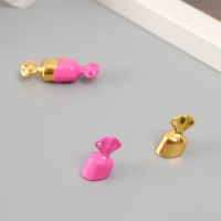 Замок магнитный металл "Конфетка" золотой и розовый (набор 4 половинки) 1х3х1 см Замок магнитный металл "Конфетка" золотой и розовый (набор 4 половинки) 1х3х1 см