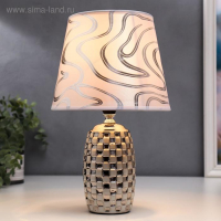 Лампа настольная 36650/1 E14 40Вт белый-серебро H32,5 см Лампа настольная 36650/1 E14 40Вт белый-серебро H32,5 см