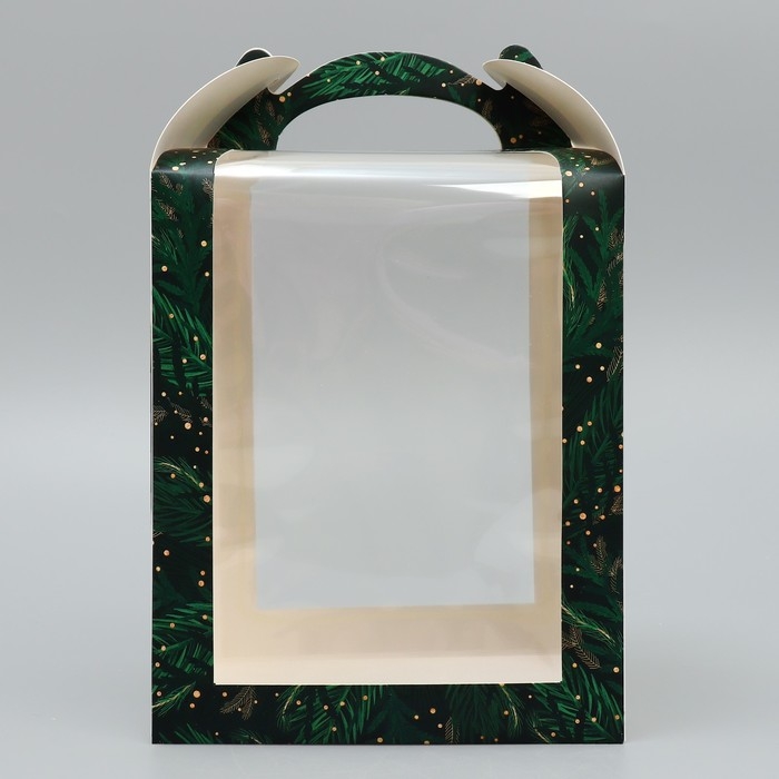 Складная коробка под маленький торт &laquo;Ёлочка&raquo;, 15 х 15 х 18 см, Новый год