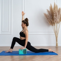 Блок для йоги Sangh, 23&times;15&times;8 см, цвет мятный