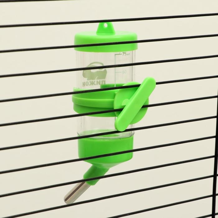 Поилка для грызунов "Пижон", 80 мл, зелёная